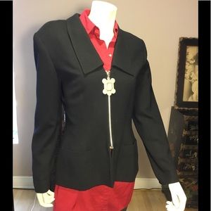 Vintage Black wool zip jacket by Moschery EUC..12